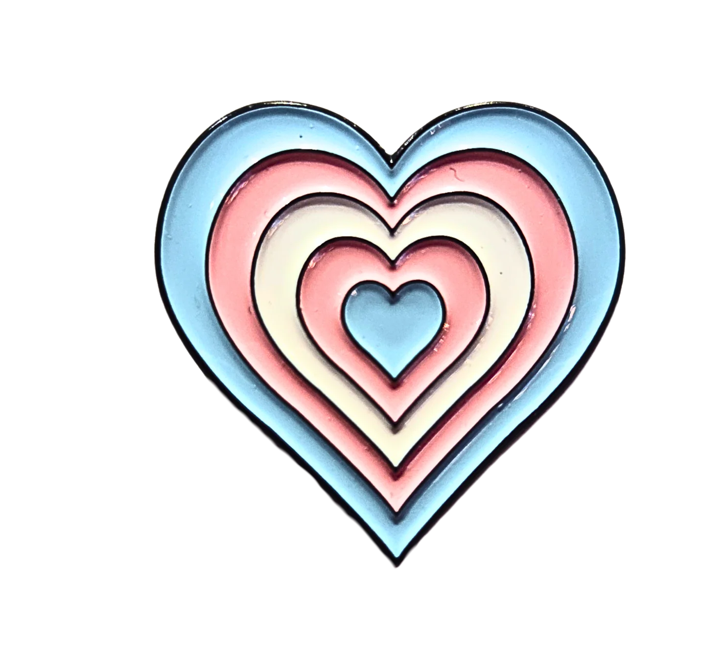 Trans Heart Enamel Pin